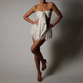 Strapless Sleeveless Lace Mini Bodycon Dress